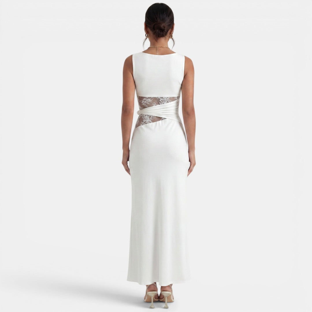 Vestido Largo Mujer Encaje Elegante