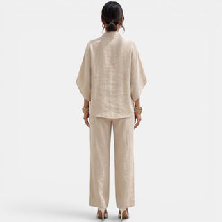 Conjunto Lino Mujer Verano Manga Corta