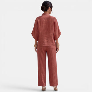 Conjunto Lino Mujer Verano Manga Corta
