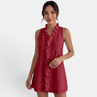 Vestido Corto Verano Mujer Lino