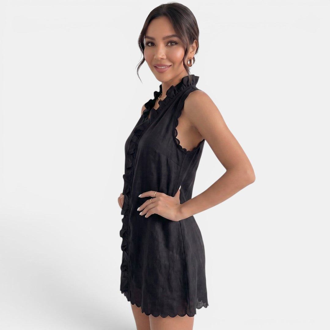 Vestido Corto Verano Mujer Lino