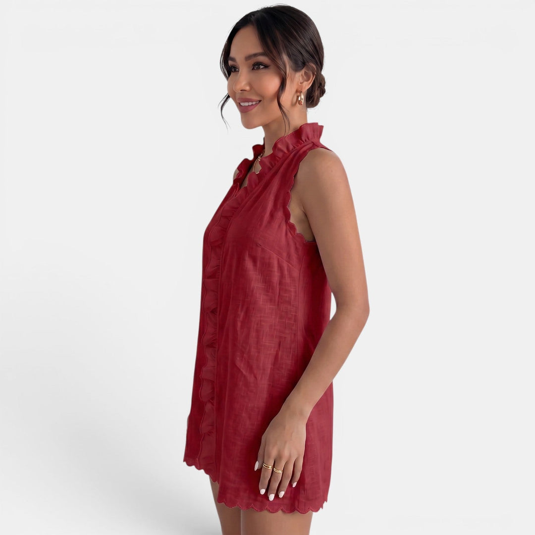 Vestido Corto Verano Mujer Lino