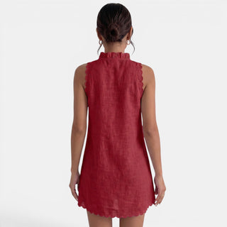 Vestido Corto Verano Mujer Lino
