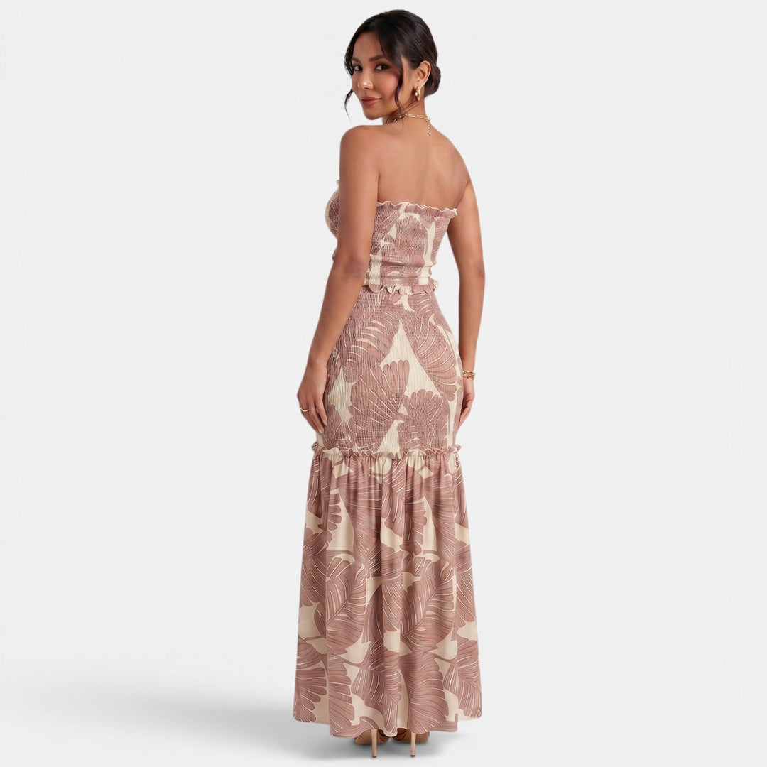 Vestido Largo Halter Floral