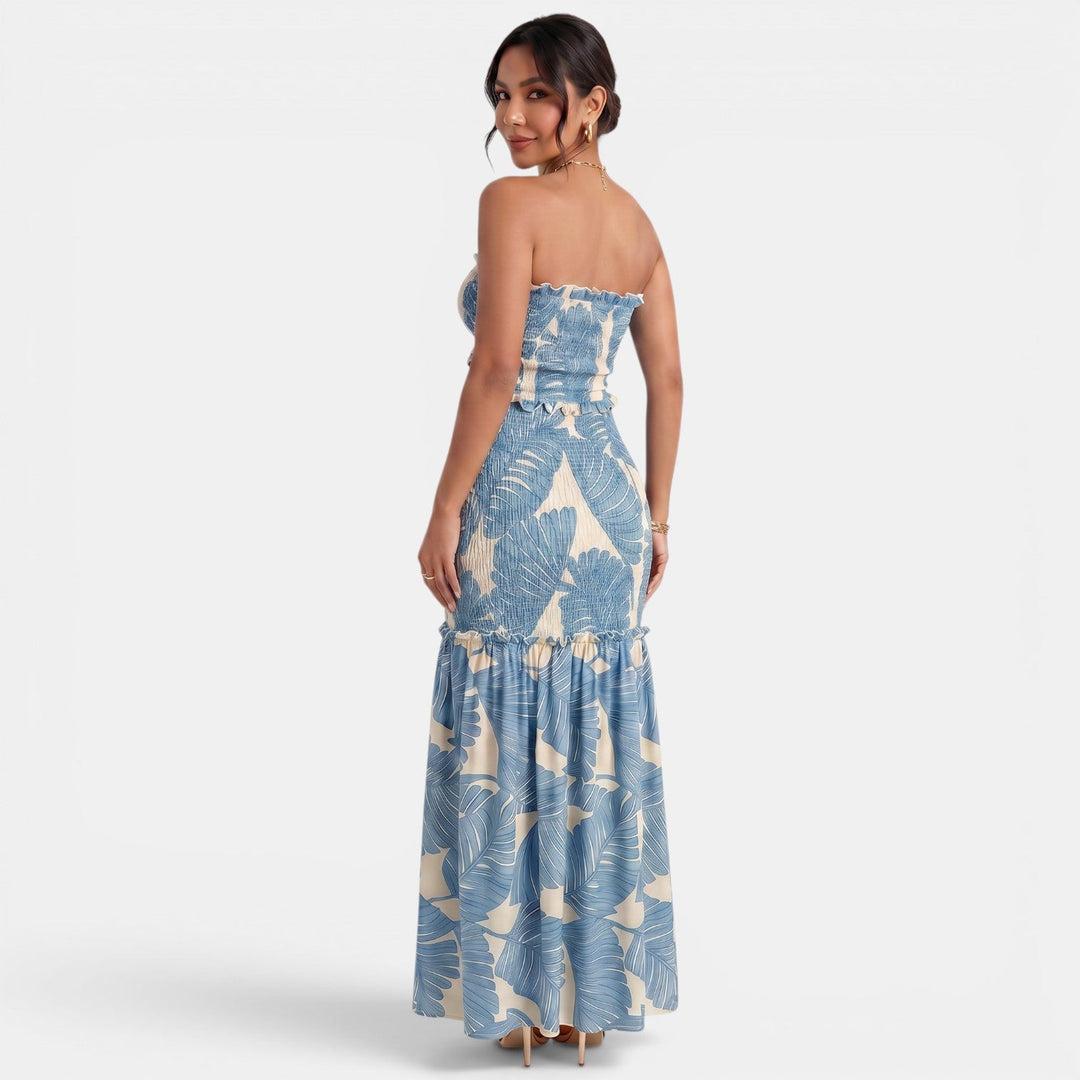 Vestido Largo Halter Floral