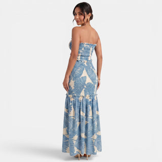Vestido Largo Halter Floral