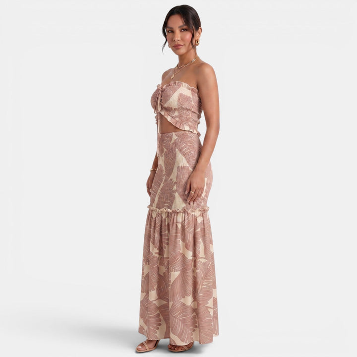 Vestido Largo Halter Floral