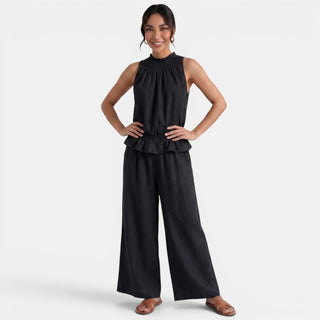 Conjunto Lino Mujer Verano Sin Mangas
