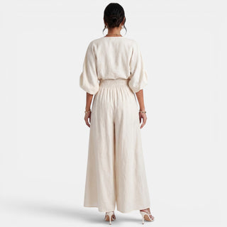 Conjunto Mujer Top Bardot y Pantalón