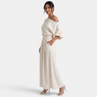 Conjunto Mujer Top Bardot y Pantalón