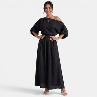 Conjunto Mujer Top Bardot y Pantalón