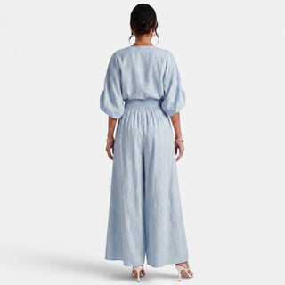 Conjunto Mujer Top Bardot y Pantalón