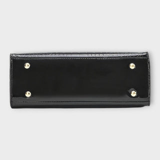 Maison Verdelle - Handtasche mit glänzendem Krokodilleder-Muster