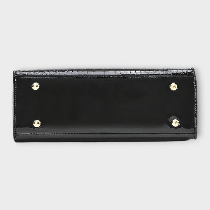 Maison Verdelle - Handtasche mit glänzendem Krokodilleder-Muster