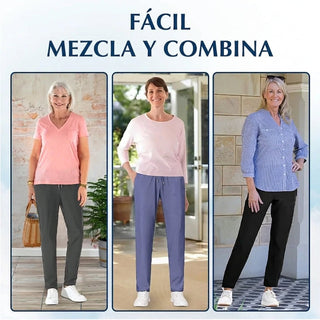 Noa - pantalón casual unisex, extremadamente suave y flexible con caída elegante