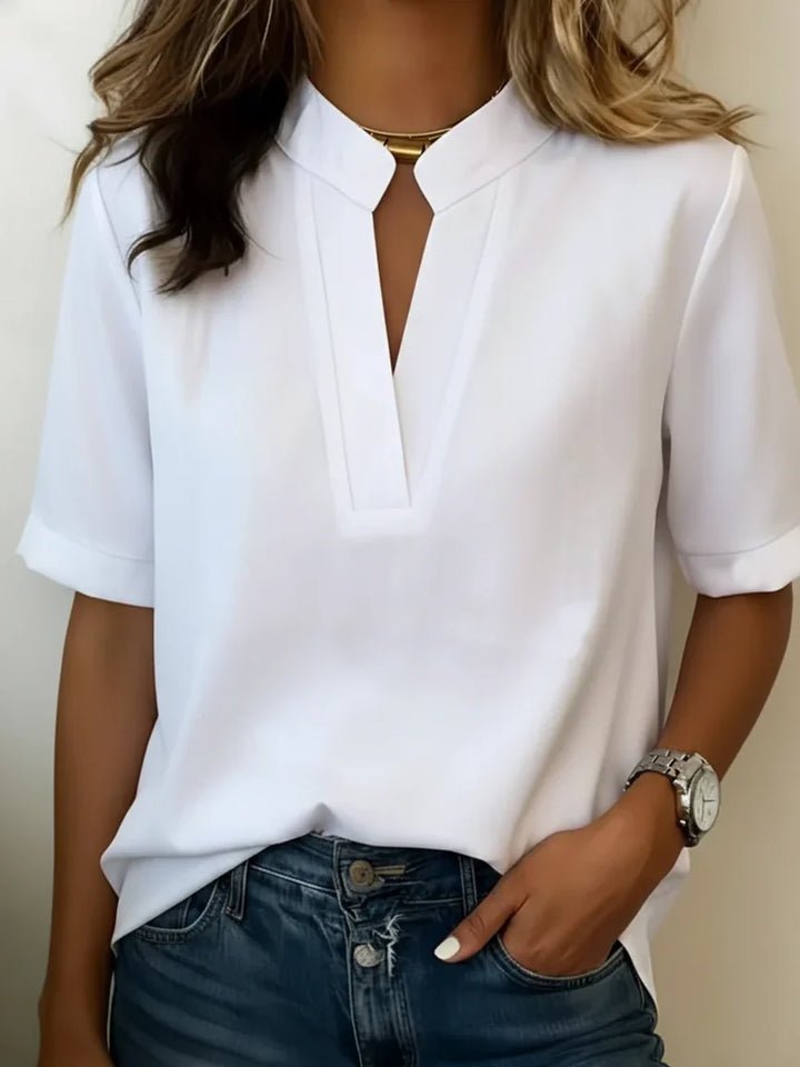 Elisa - Blusa elegante con cuello refinado