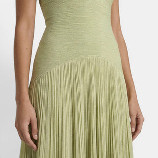 Vestido Largo Plisado Mujer Elegante Verano
