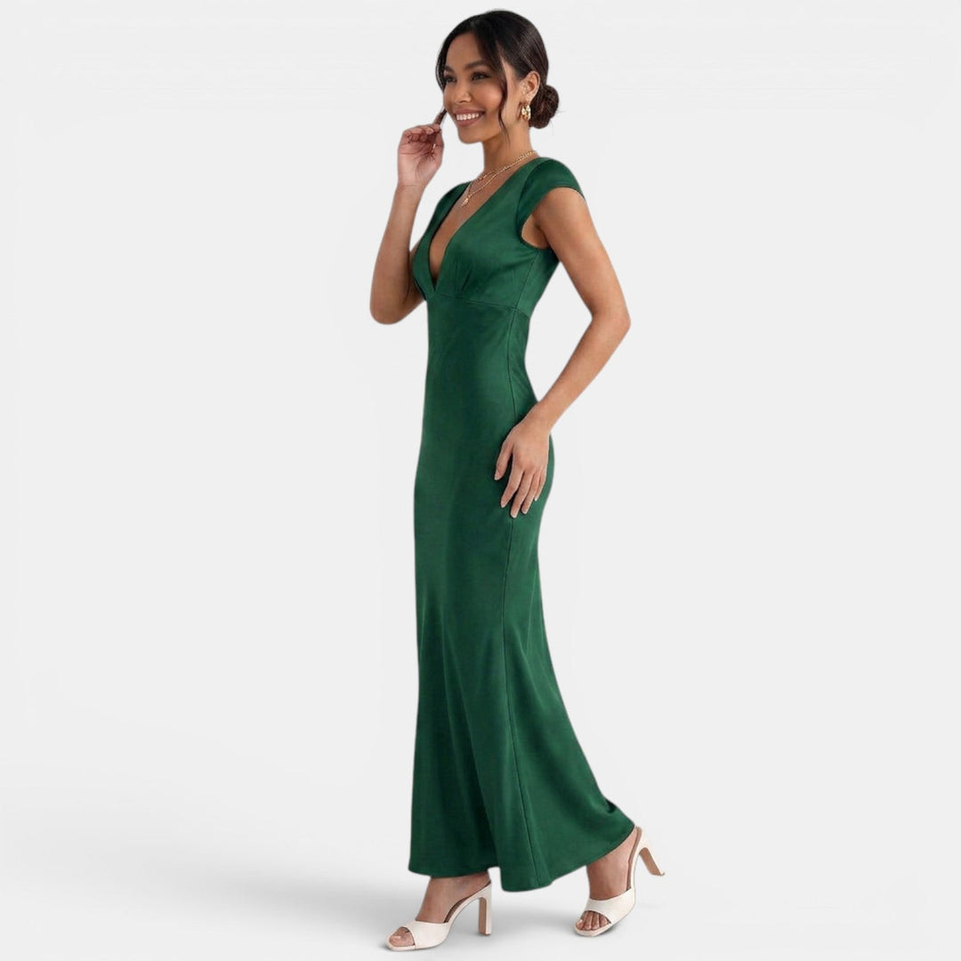 Guest Dress V Neck Long