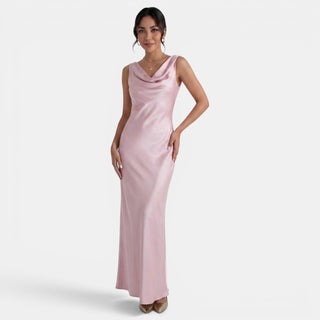 Elegant Long Satin Dress for Women