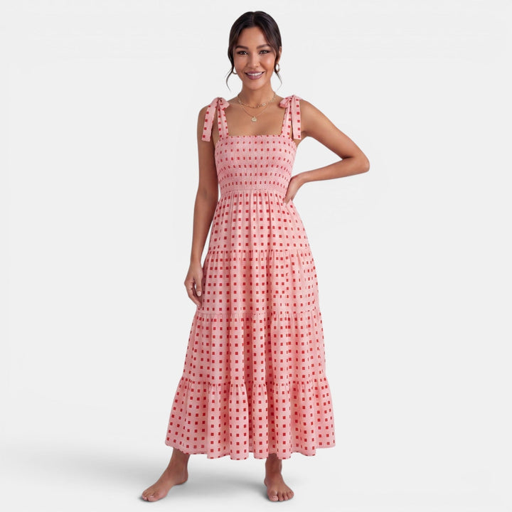 Vestido Midi Mujer Estampado Geométrico