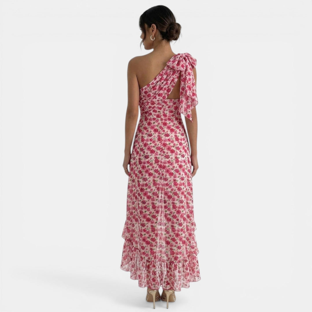 Vestido Midi Floral Rosa