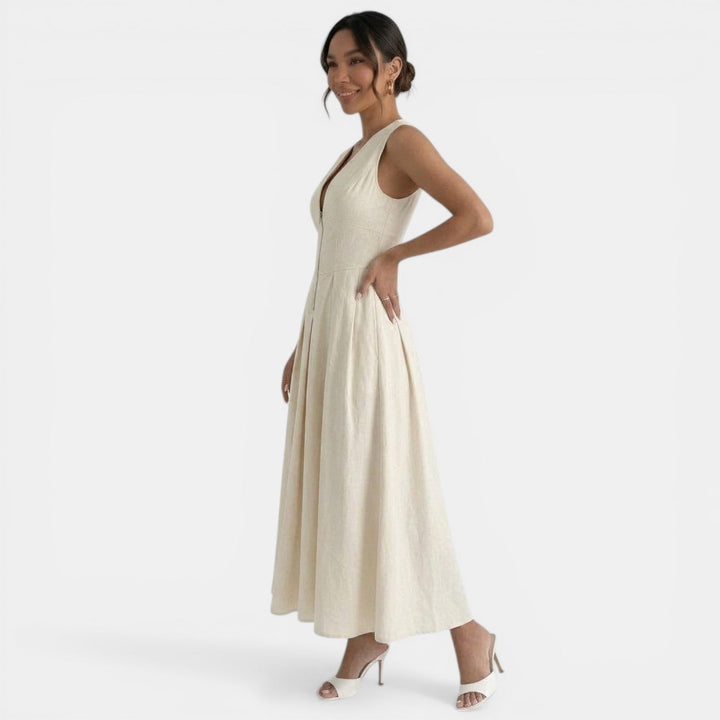Vestido Midi Elegante Mujer