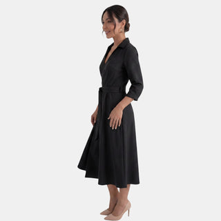 Vestido Midi Mujer Escote V Profundo