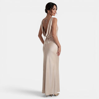 Elegant Long Satin Dress for Women