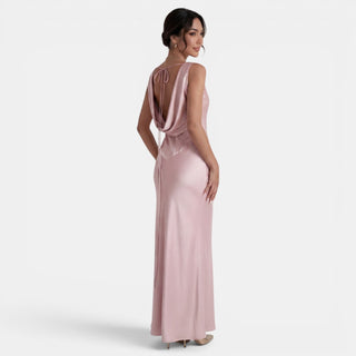 Elegant Long Satin Dress for Women