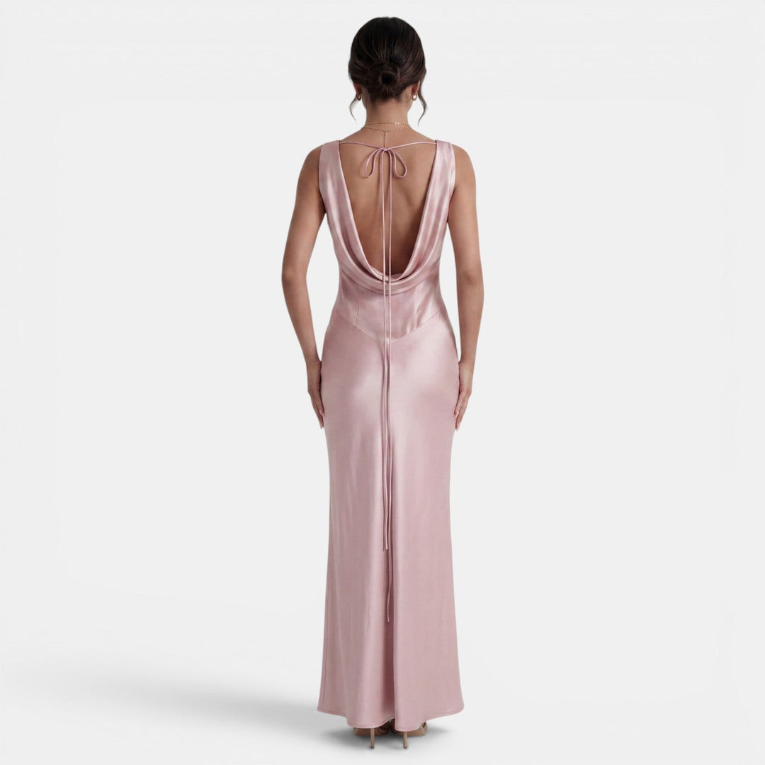 Elegant Long Satin Dress for Women