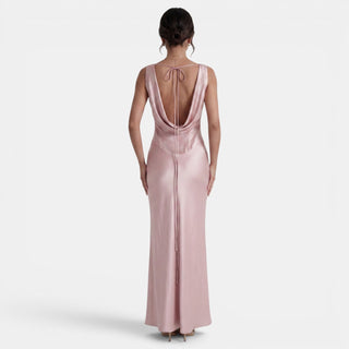 Elegant Long Satin Dress for Women