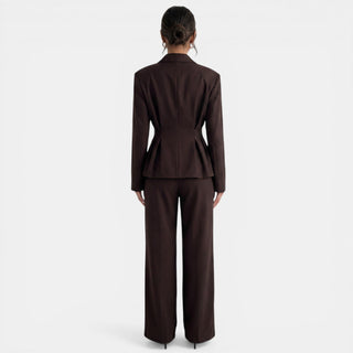 Conjunto Blazer Pantalón Marrón