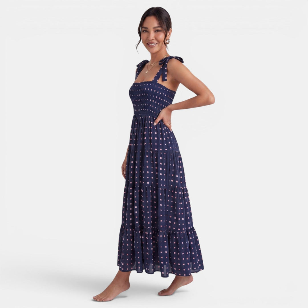 Vestido Midi Mujer Estampado Geométrico