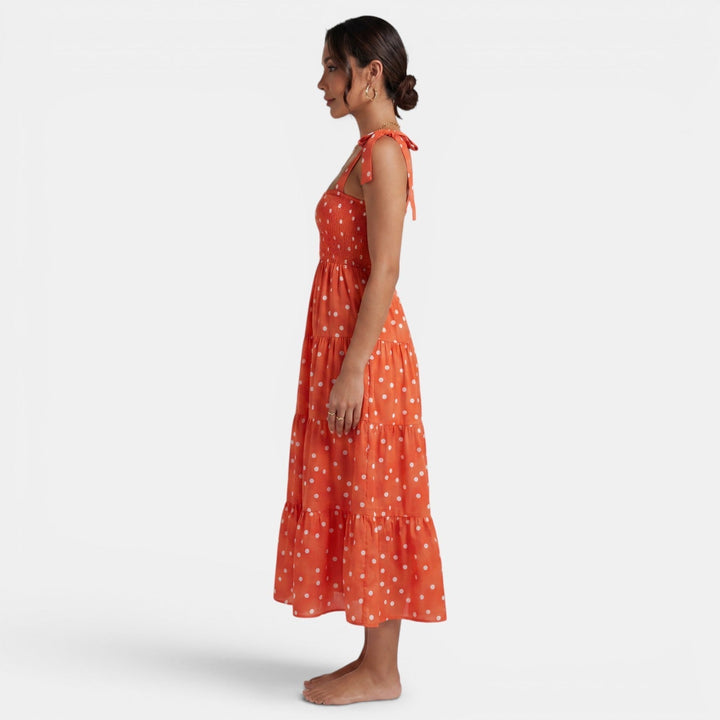 Vestido Midi Mujer Estampado Geométrico
