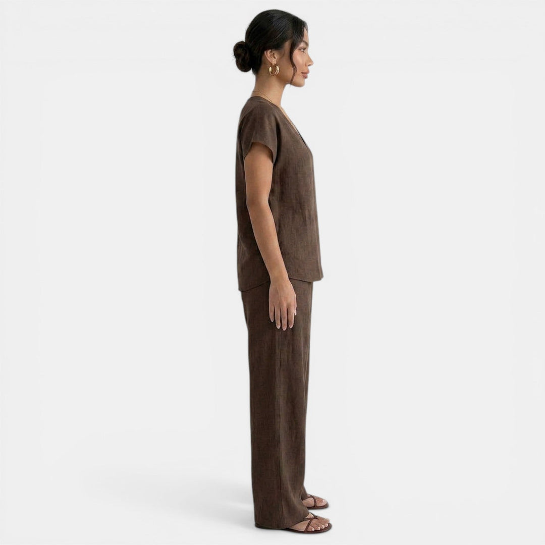 Conjunto Lino Verano Pantalón Mujer