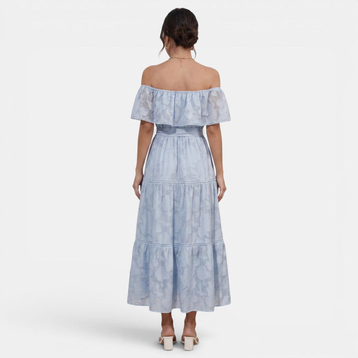 Vestido Boho Mujer Hombros Descubiertos