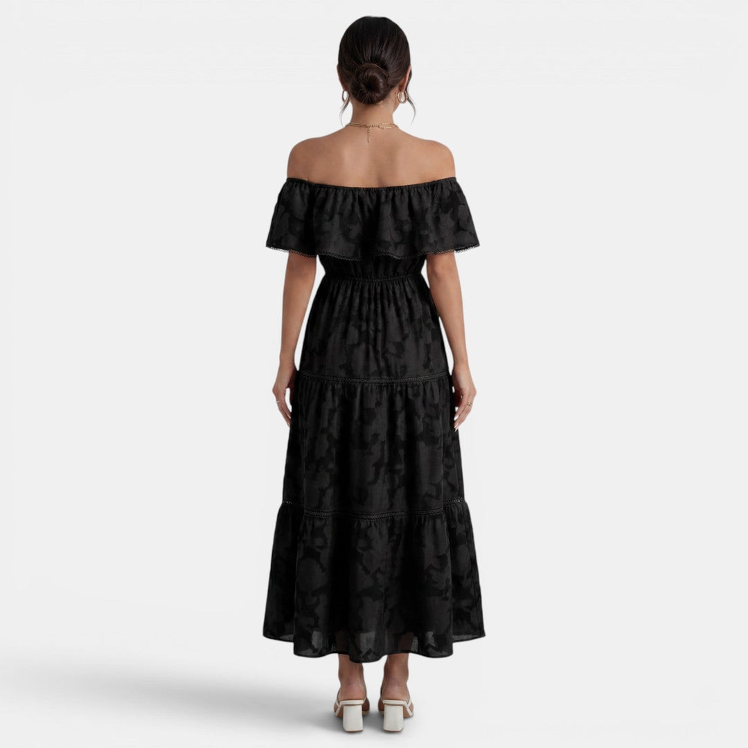 Vestido Boho Mujer Hombros Descubiertos