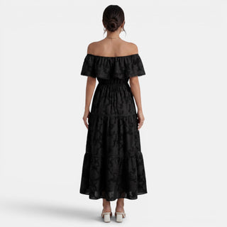 Vestido Boho Mujer Hombros Descubiertos