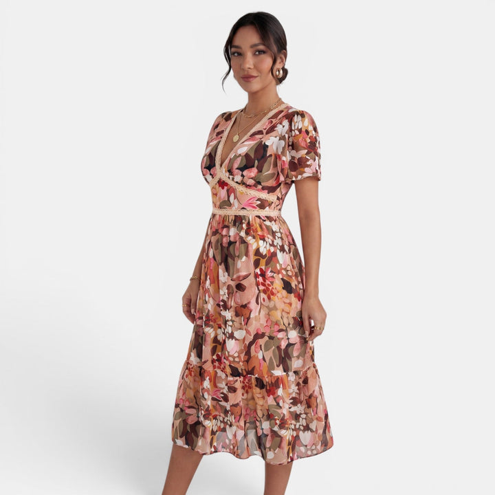 Vestido Midi Floral Mujer Verano