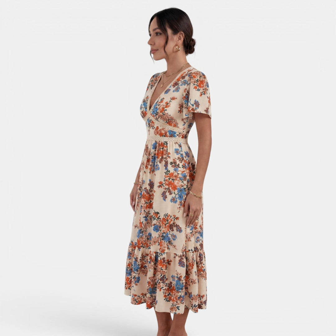 Vestido Midi Floral Mujer Verano