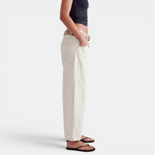 Jeans Mujer Elásticos Tiro Medio Pierna Ancha