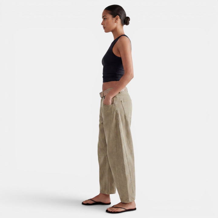 Jeans Mujer Elásticos Tiro Medio Pierna Ancha