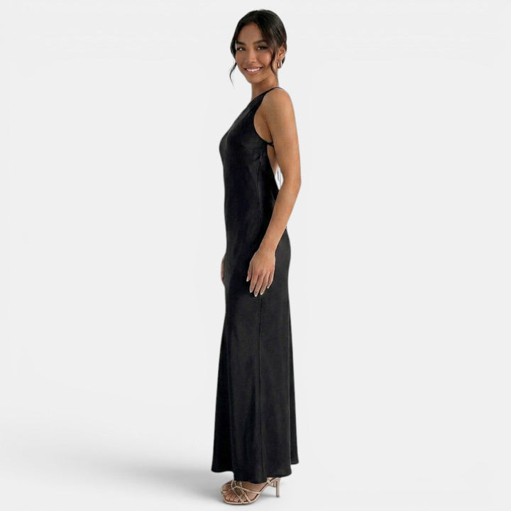 Vestido Largo Encaje Espalda Abierta