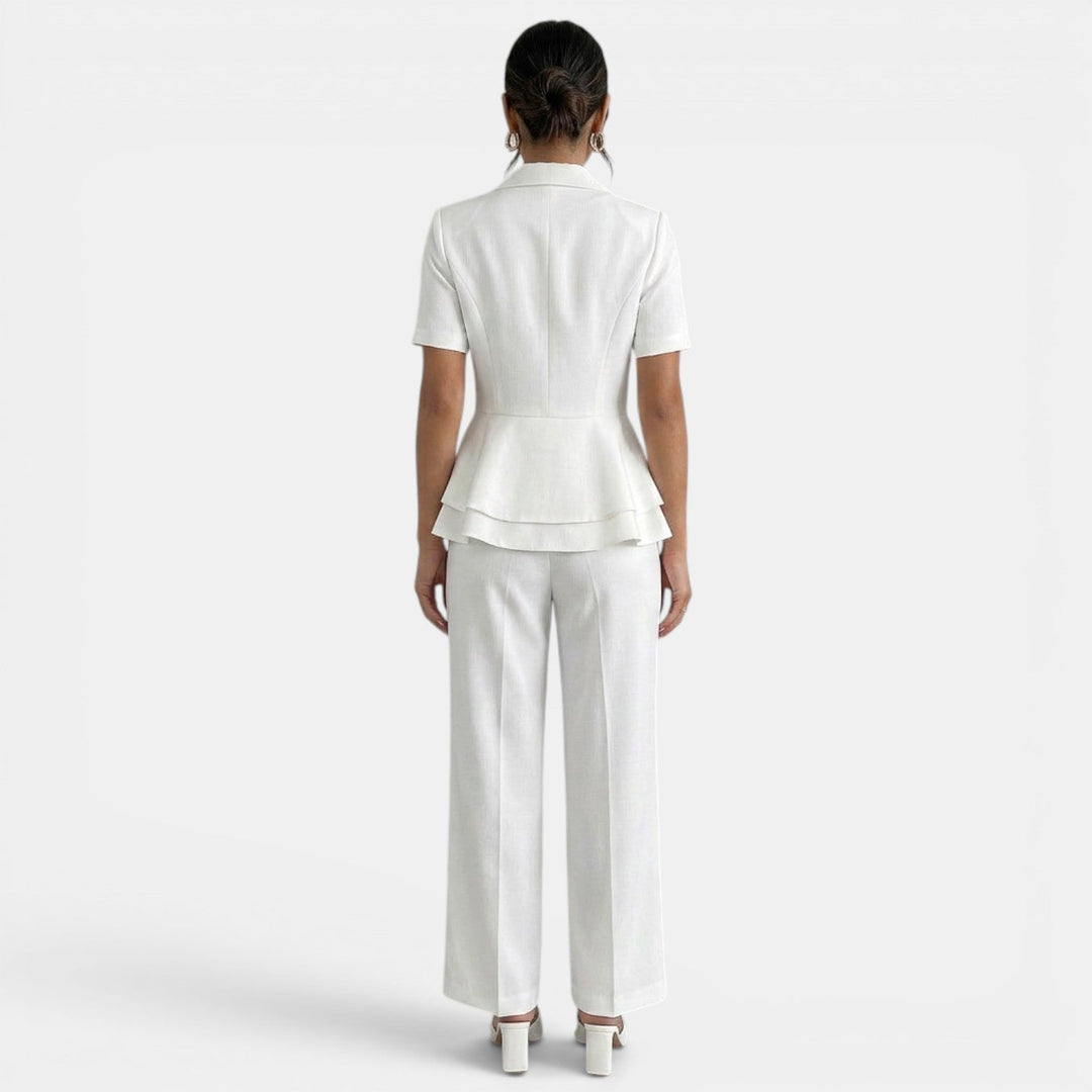 Conjunto Blanco Blazer Pantalón