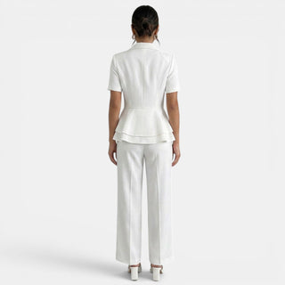 Conjunto Blanco Blazer Pantalón