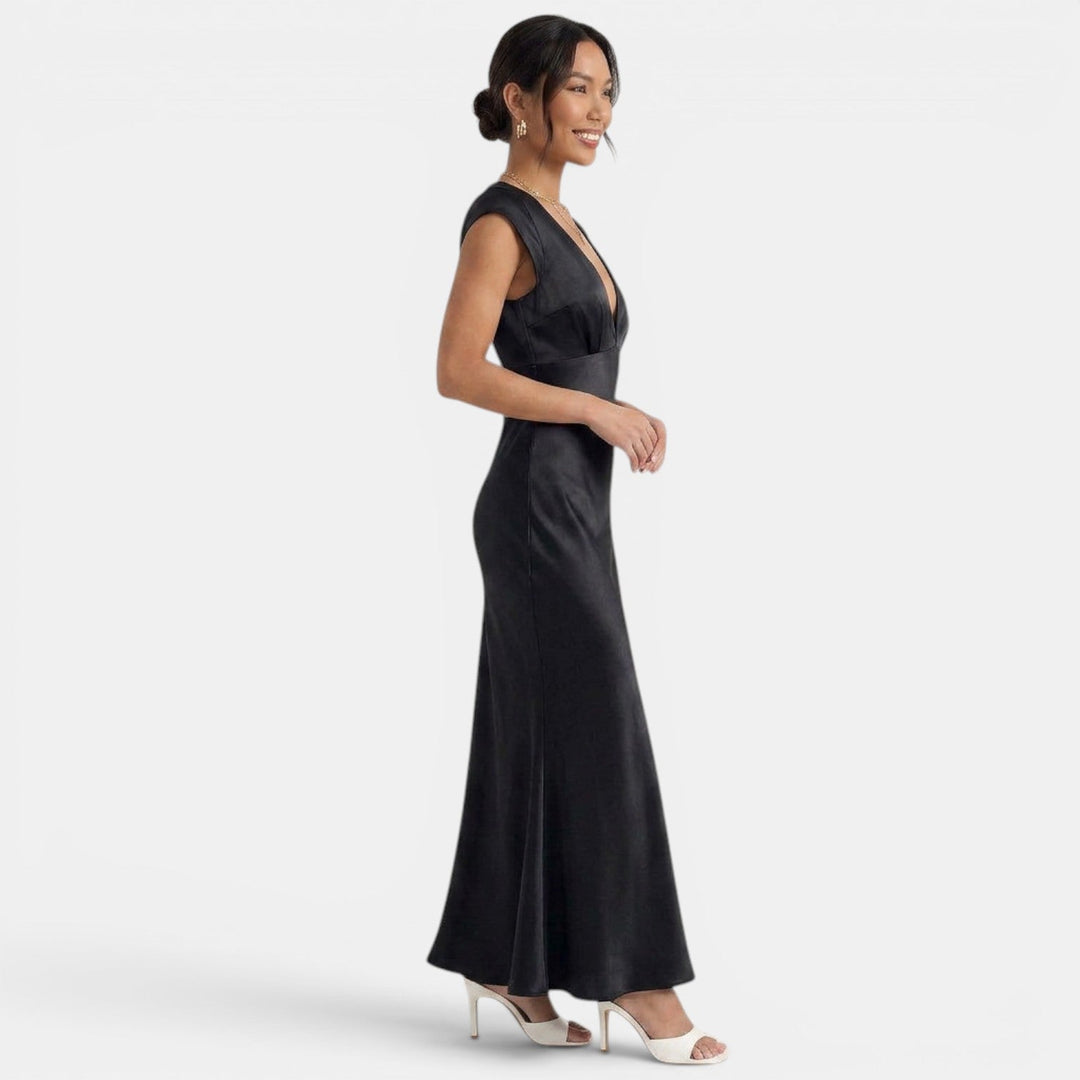 Guest Dress V Neck Long