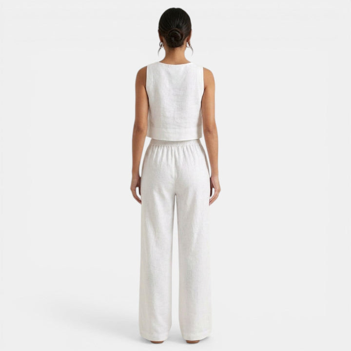 Conjunto Verano Mujer sin Mangas y Pantalón Holgado