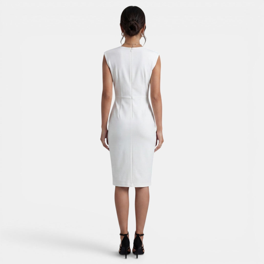 Vestido Midi Mujer Elegante Drapeado