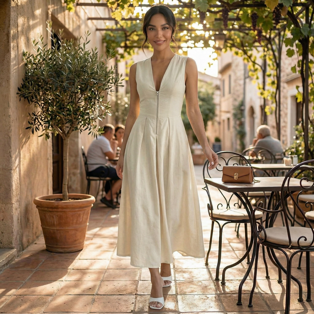 Vestido Midi Elegante Mujer