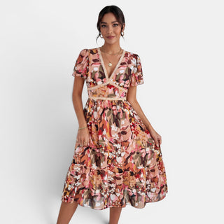 Vestido Midi Floral Mujer Verano